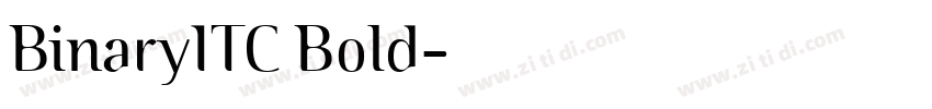 BinaryITC Bold字体转换